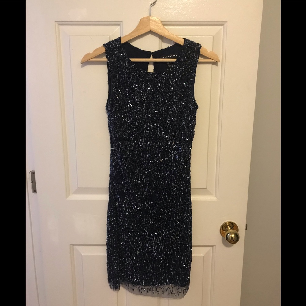 AIDAN MATTOX Sequin Cocktail Party Dress